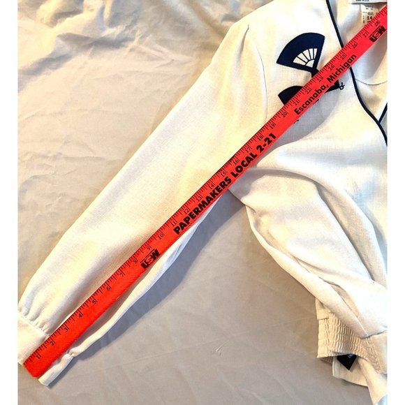 J. G. By Joyce 3 Piece Skirt, Shirt, Jacket Vintage Outfit Blue White 14/16 - Picture 10 of 15